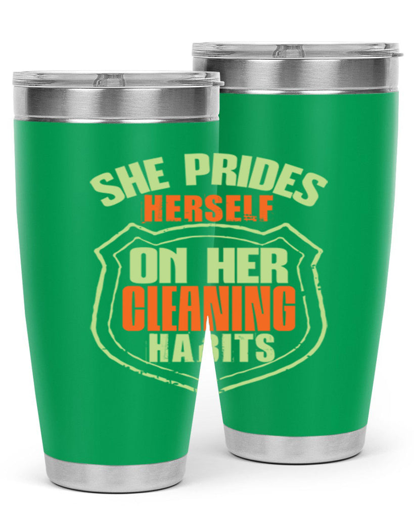 she prides hereself on her cleaning habits Style 15#- cleaner- tumbler