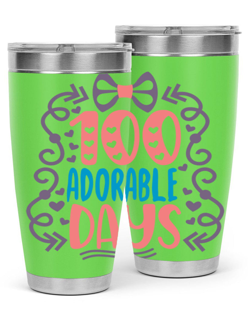 1 100 adorable days 17#- 100 days of school- Tumbler