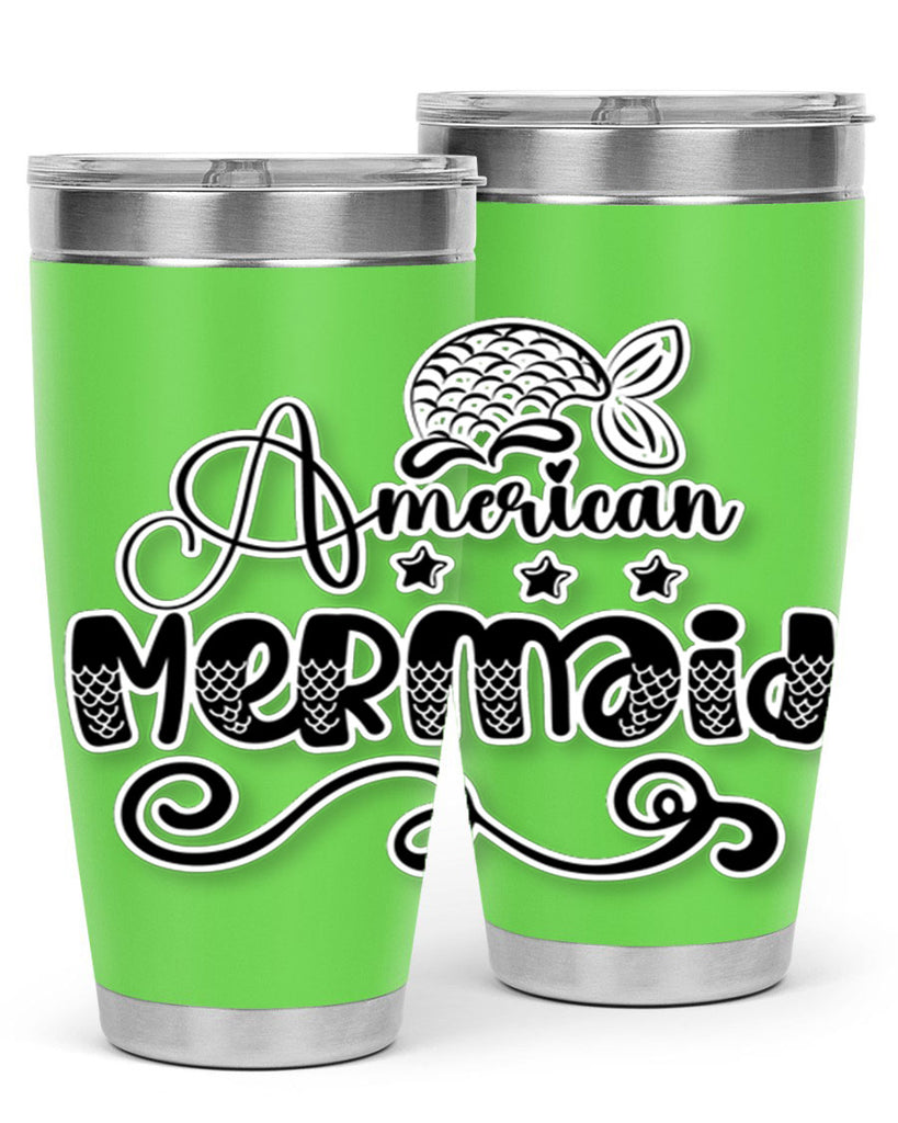 American Mermaid 15#- mermaid- Tumbler