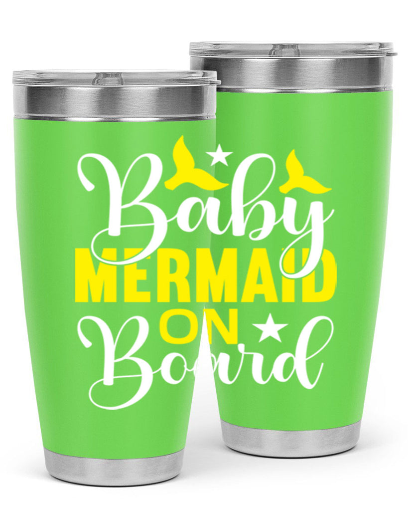 Baby Mermaid on Board 21#- mermaid- Tumbler