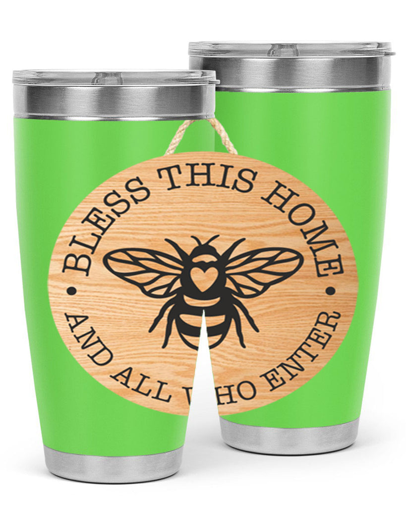 Bless this Home Bee Mockup58#- spring- Tumbler