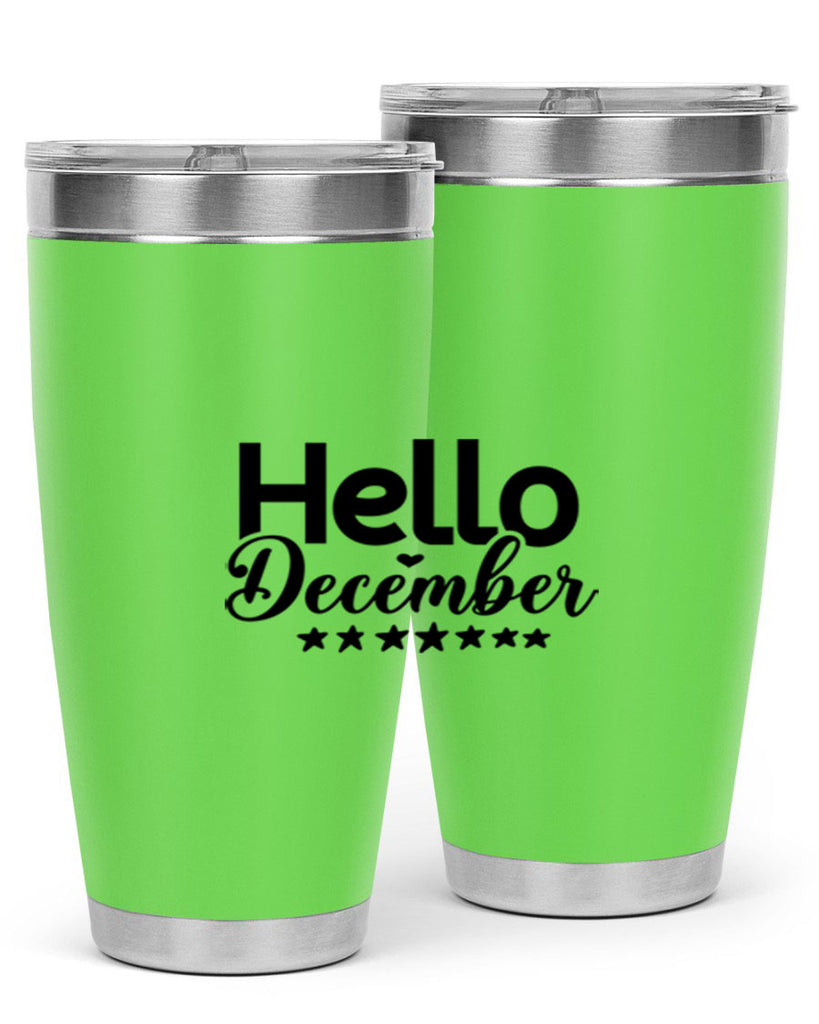 Hello December 156#- winter- Tumbler