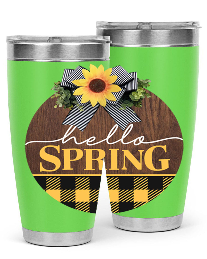 Hello Spring plaid Mockup 204#- spring- Tumbler