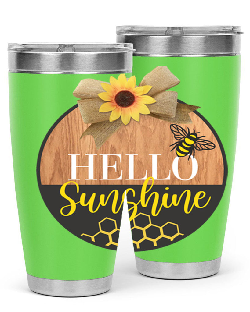 Hello Sunshine and bee Mockup215#- spring- Tumbler