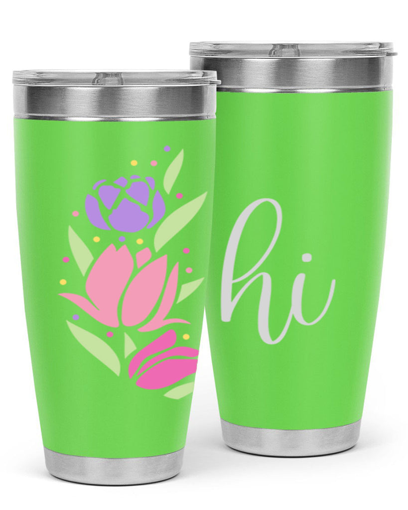 Hi pink flowers238#- spring- Tumbler