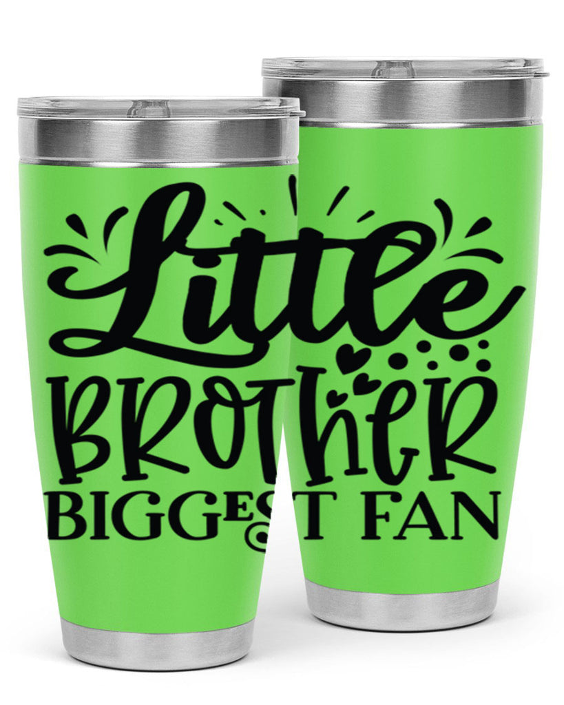 Little Brother Biggest Fan 2056#- baseball- Tumbler