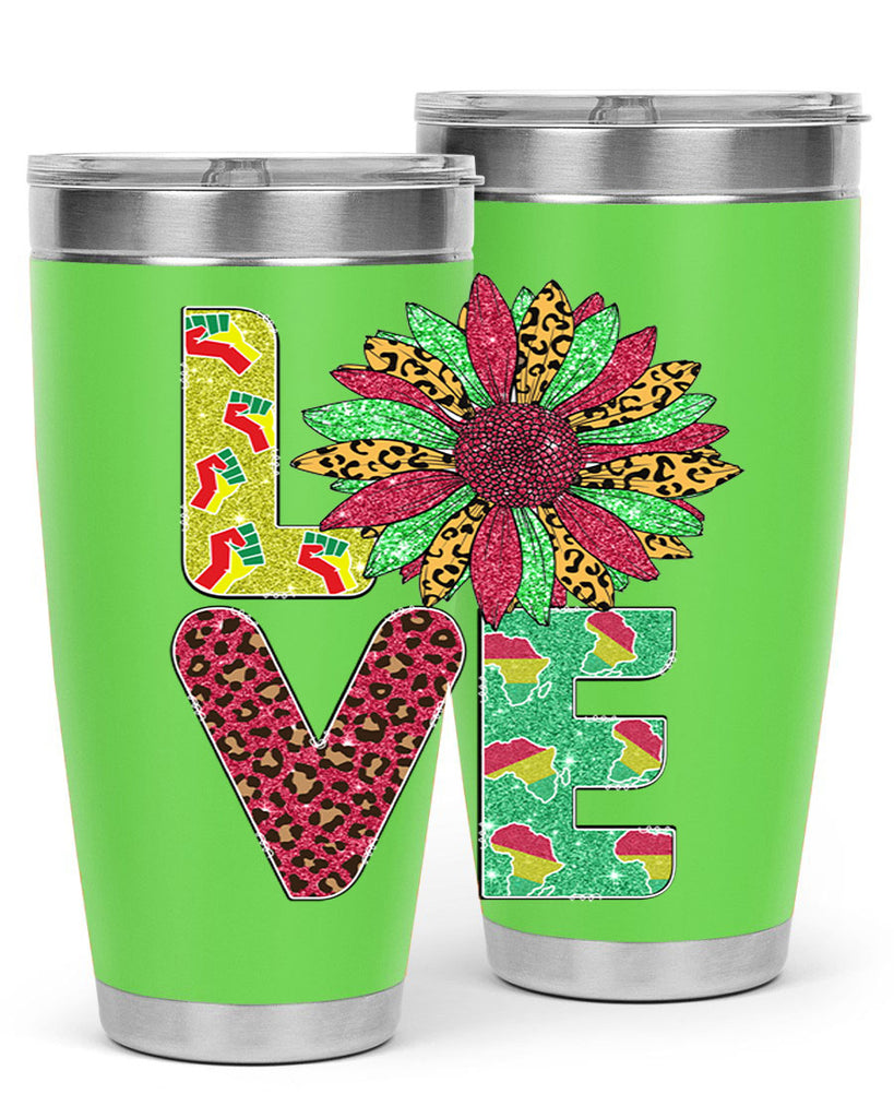 Love Juneteenth Day Fist Sunflower Png 7#- Juneteenth- tumbler