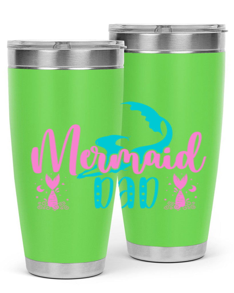 Mermaid Dad 356#- mermaid- Tumbler