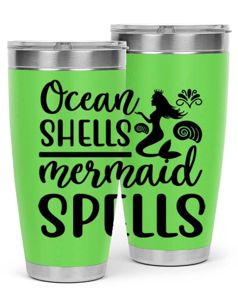 Ocean shells mermaid spells 522#- mermaid- Tumbler