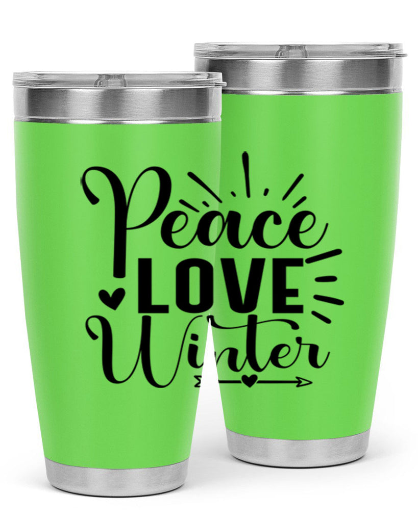 Peace Love Winter 331#- winter- Tumbler