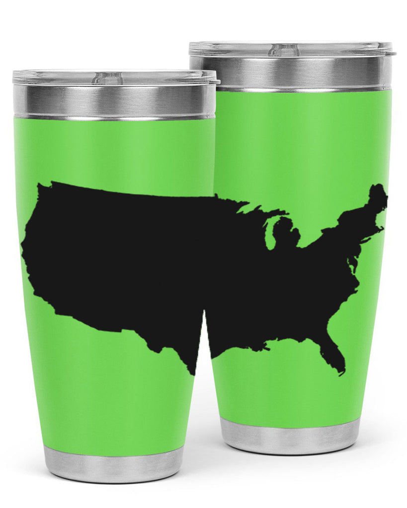 USA Solid Map Style 76#- Fourt Of July- Tumbler