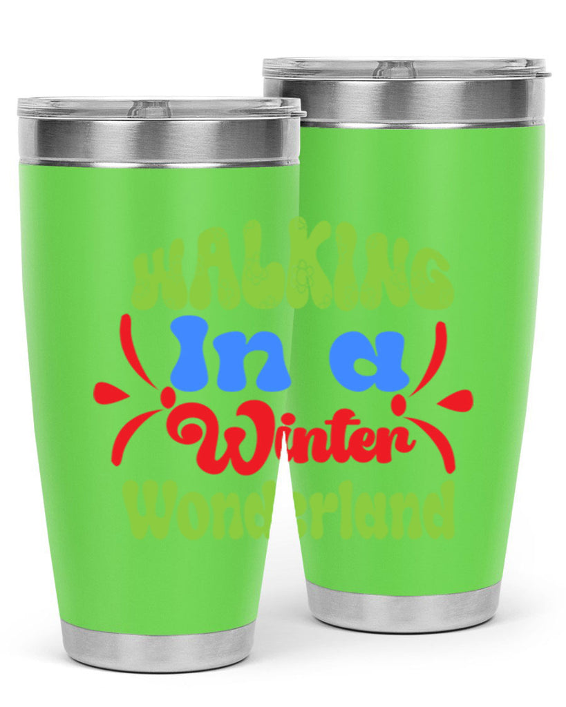Walking in a winter wonderland 439#- winter- Tumbler