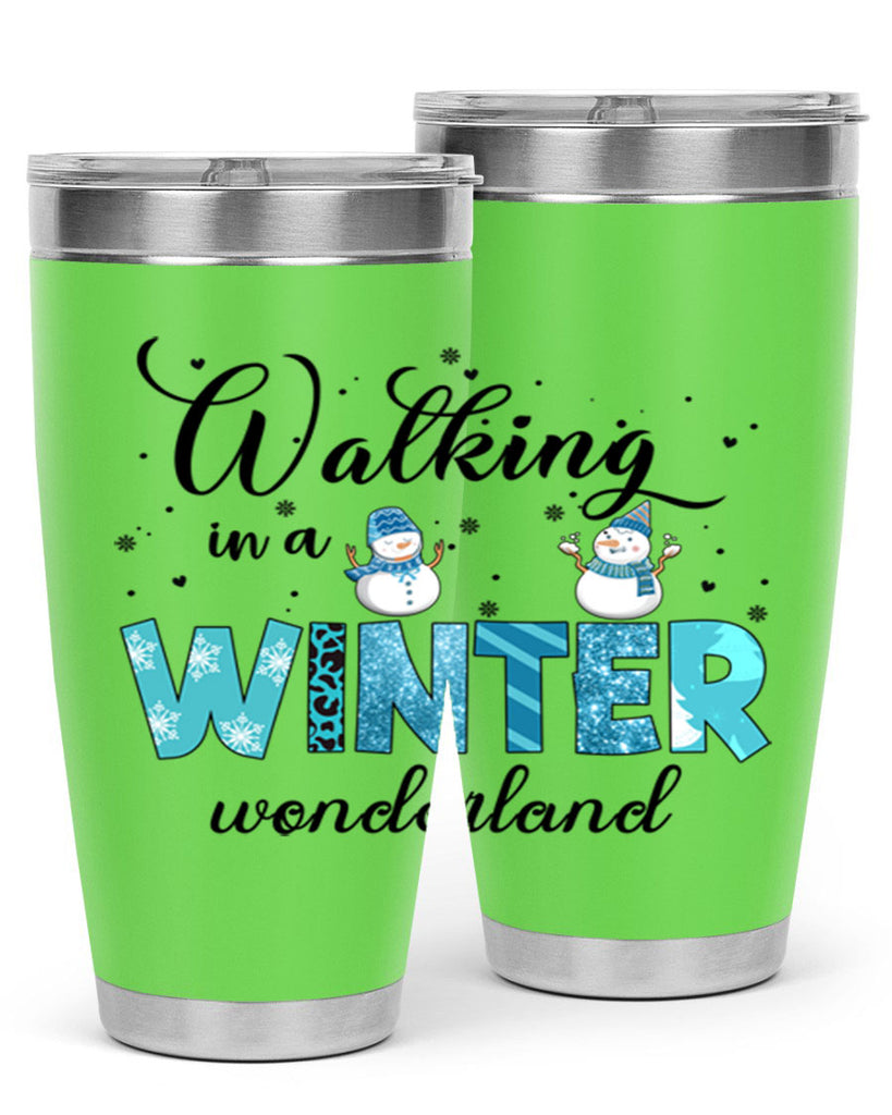 Walking in a winter wonderland 443#- winter- Tumbler