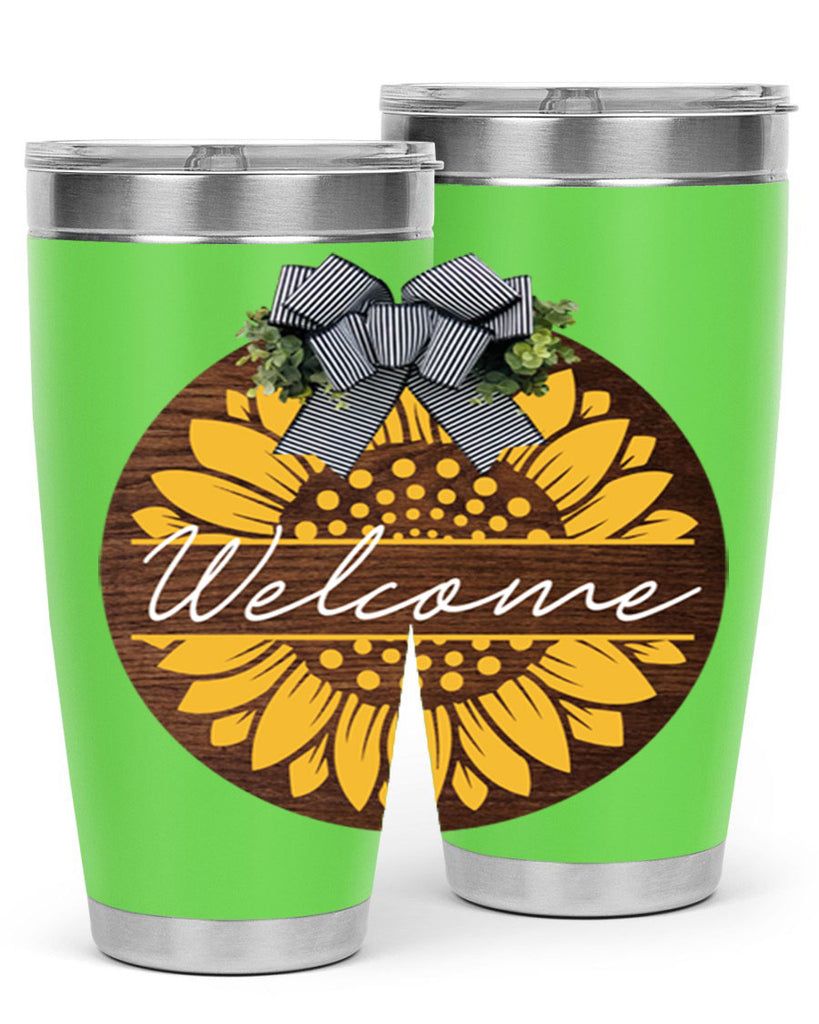 Welcome Sunflower Mockup584#- spring- Tumbler