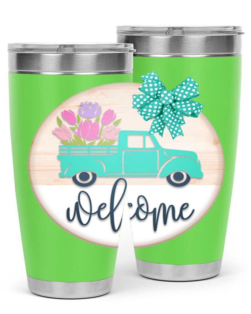 Welcome spring truck Mockup578#- spring- Tumbler