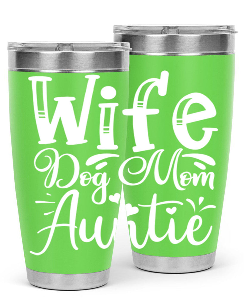 Wife Dog Mom Auntie Style 7#- aunt- Tumbler