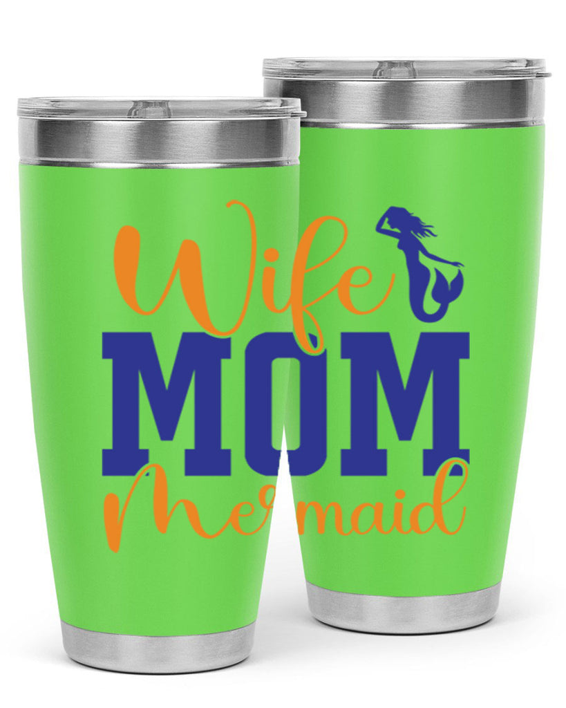 Wife Mom Mermaid 668#- mermaid- Tumbler