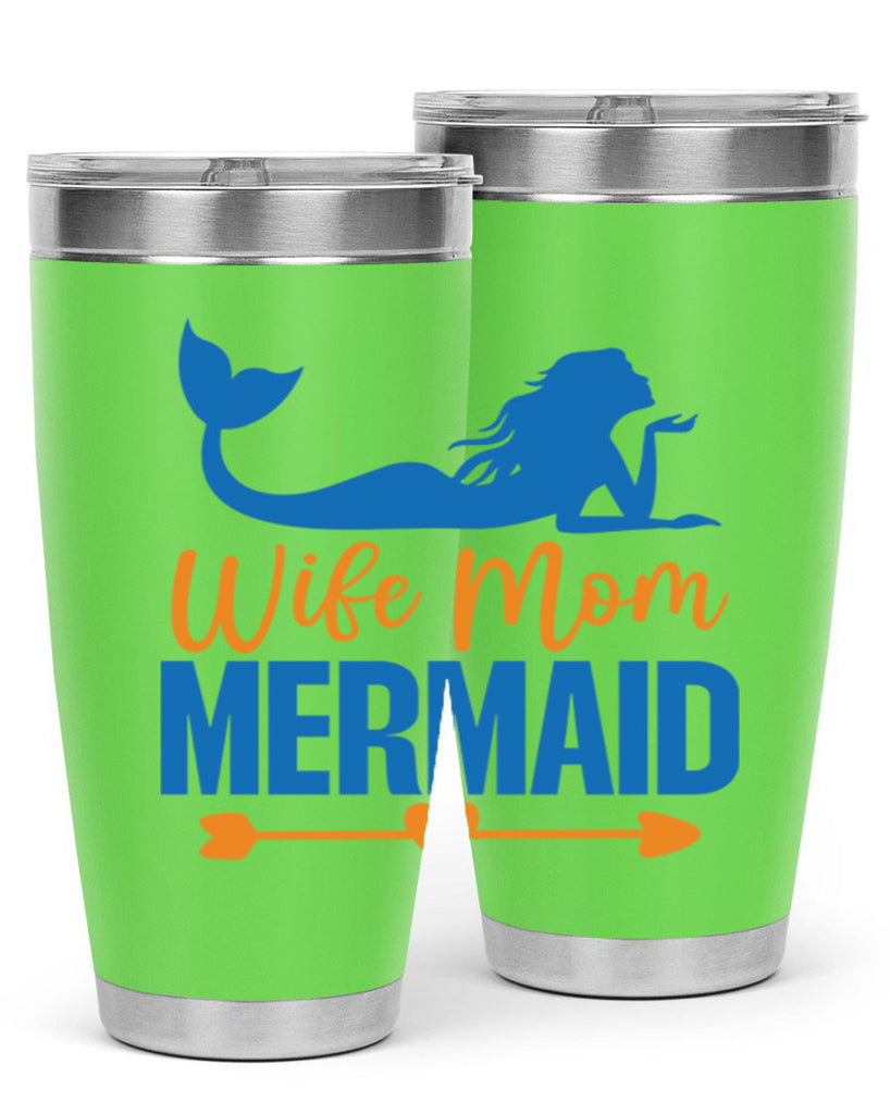 Wife Mom Mermaid 673#- mermaid- Tumbler