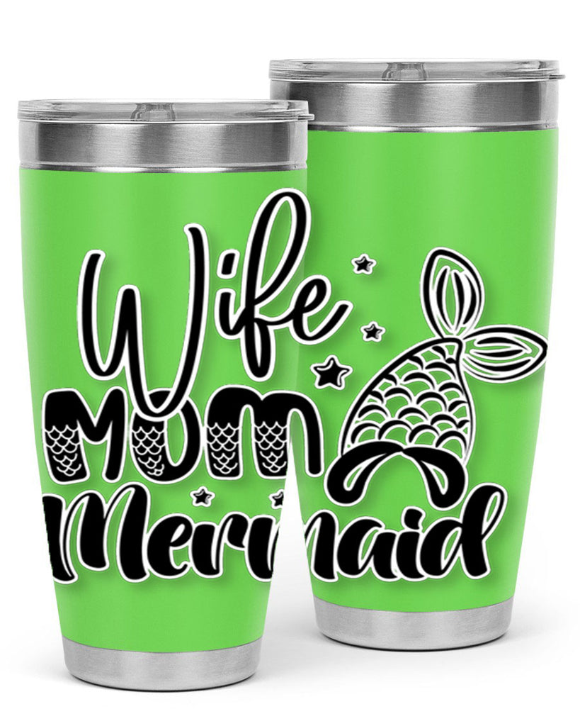 Wife Mom Mermaid 675#- mermaid- Tumbler
