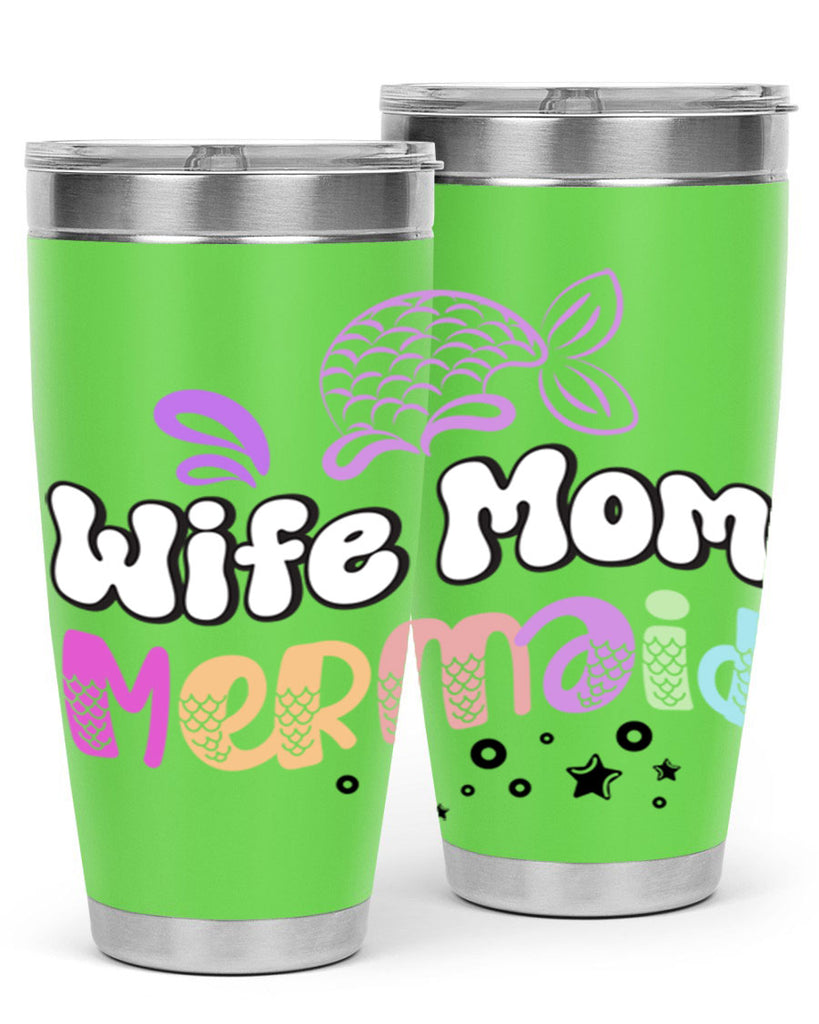 Wife Mom Mermaid 676#- mermaid- Tumbler