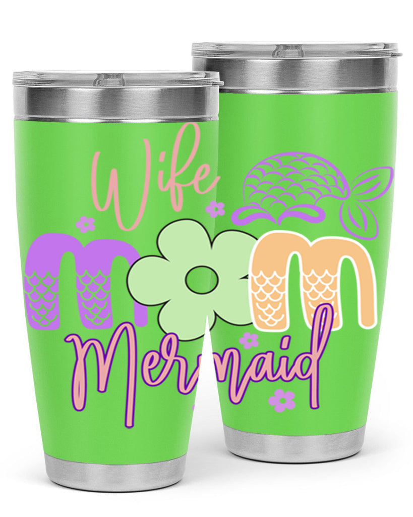 Wife Mom Mermaid 677#- mermaid- Tumbler