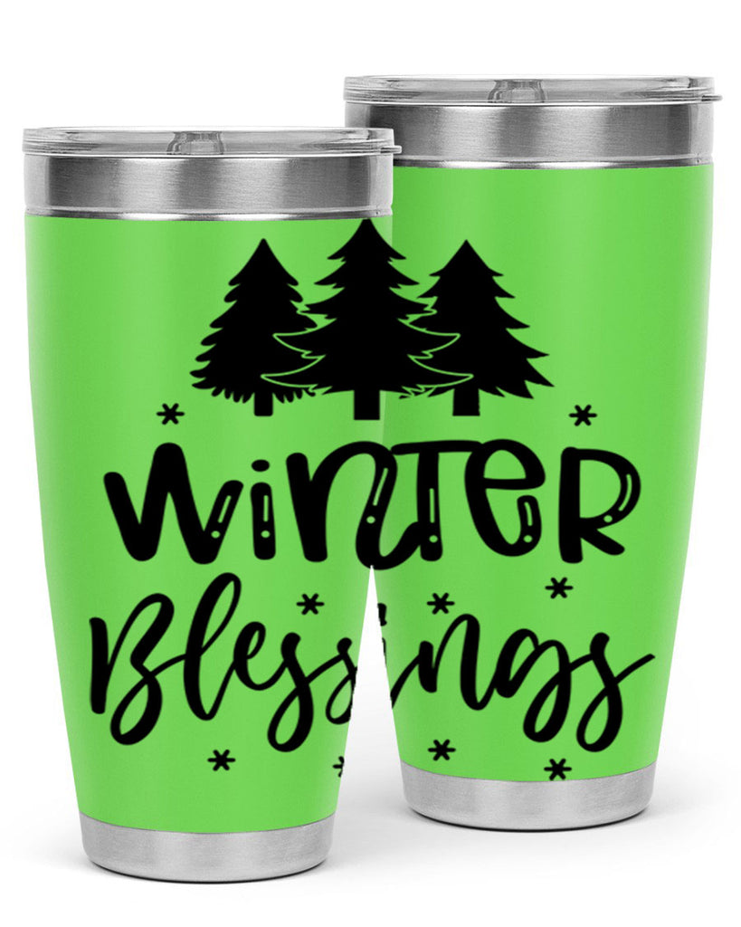 Winter Blessings 489#- winter- Tumbler