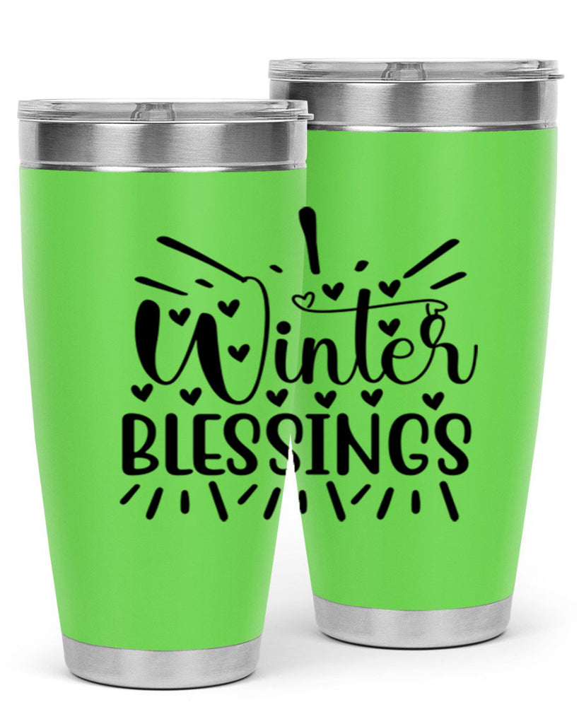 Winter Blessings 491#- winter- Tumbler