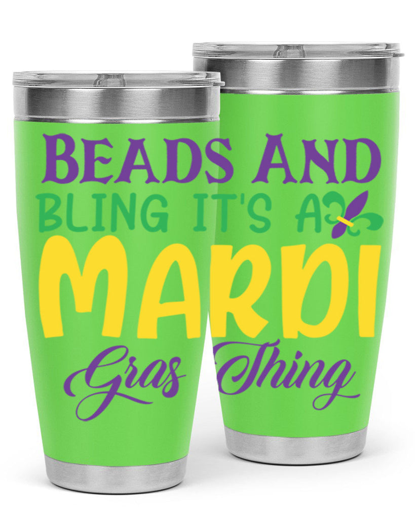 beads and bling its a mardi gras thing 86#- mardi gras- Tumbler