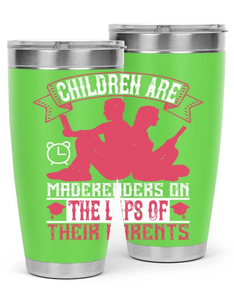children are made readers on the laps of their parents 73#- reading- Tumbler