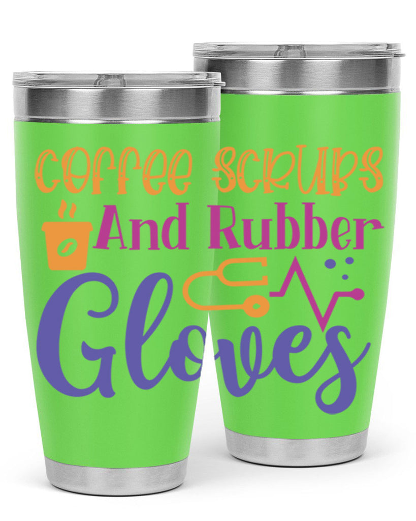 coffee scrubs and rubber gloves Style 392#- nurse- tumbler
