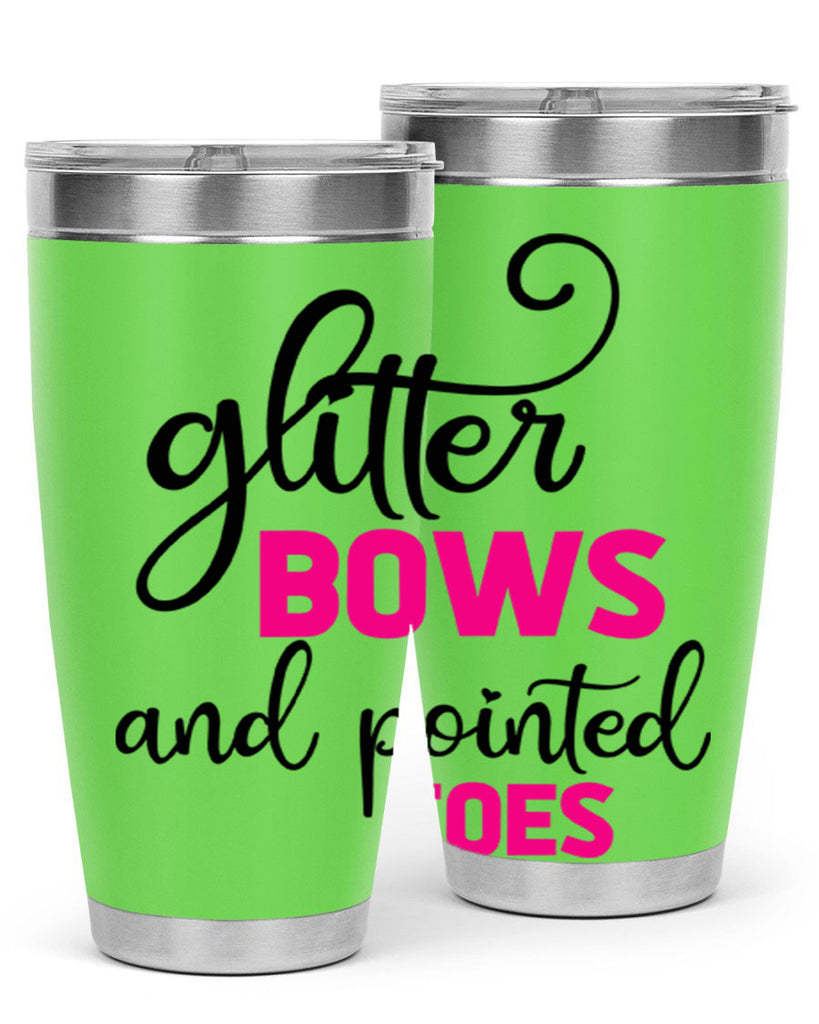 glitter bows and pointed toes 41#- ballet- Tumbler