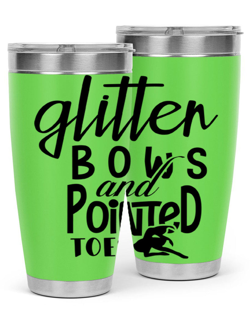 glitter bows and pointed toes 42#- ballet- Tumbler