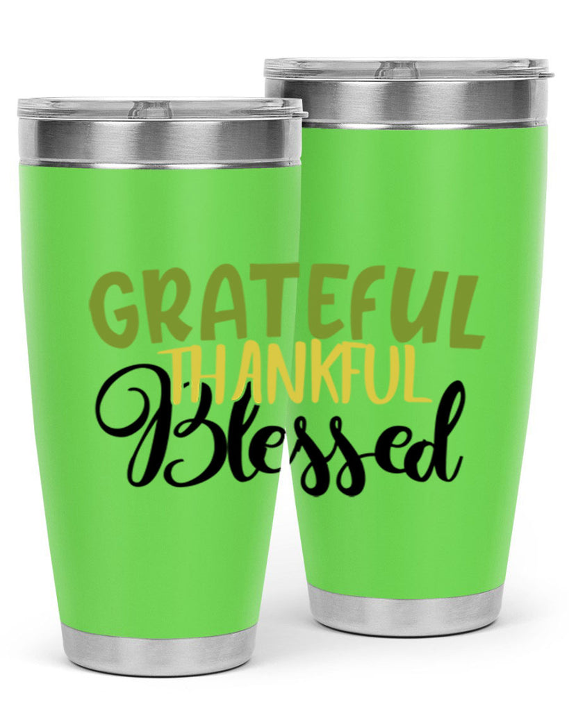 grateful thankful blessed 57#- thanksgiving- Tumbler