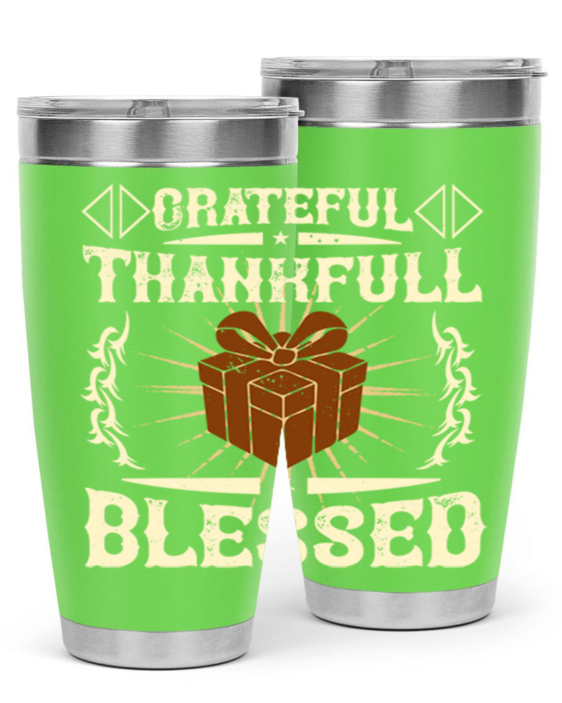 grateful thankfull blessed 40#- thanksgiving- Tumbler