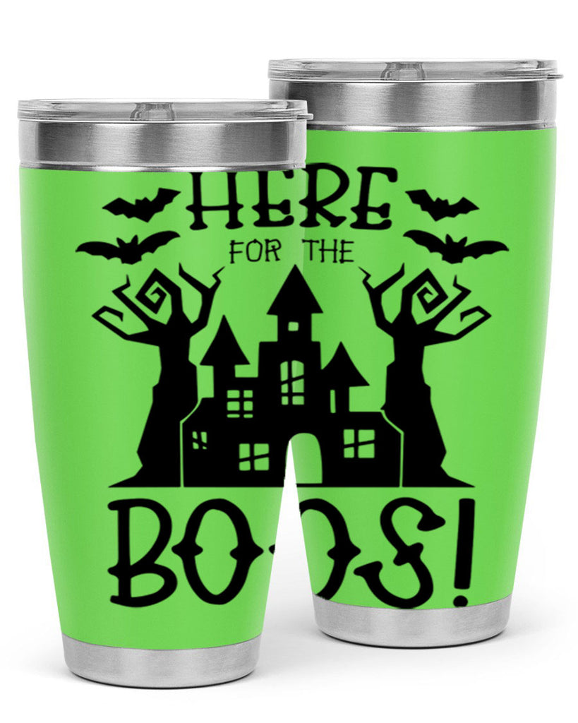 here for the boos 59#- halloween- Tumbler