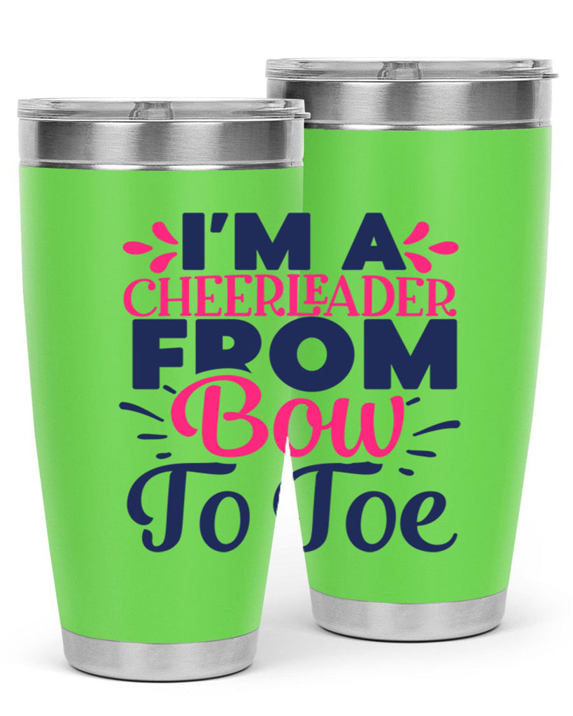 im a cheerleader bow to toe 1743#- cheer- Tumbler