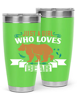 just a girl who loves bear 19#- Bears- Tumbler