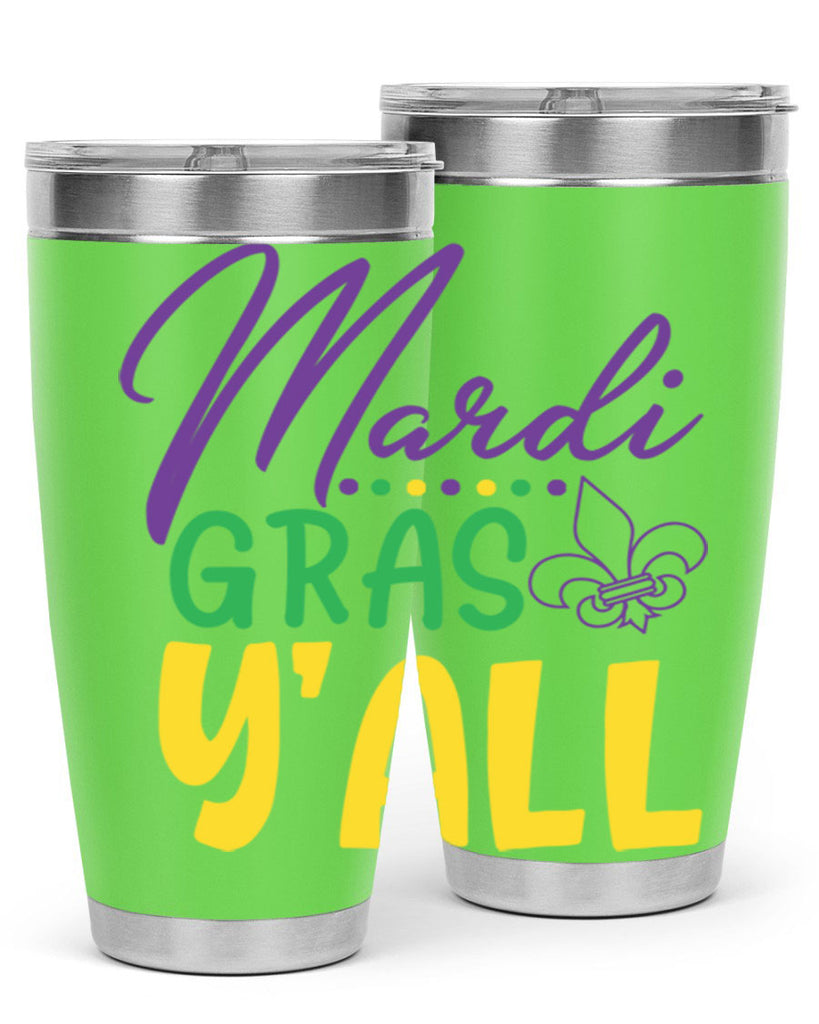 mardi gras yall 77#- mardi gras- Tumbler