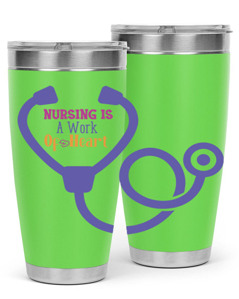 nursing is a work of heart Style Style 68#- nurse- tumbler