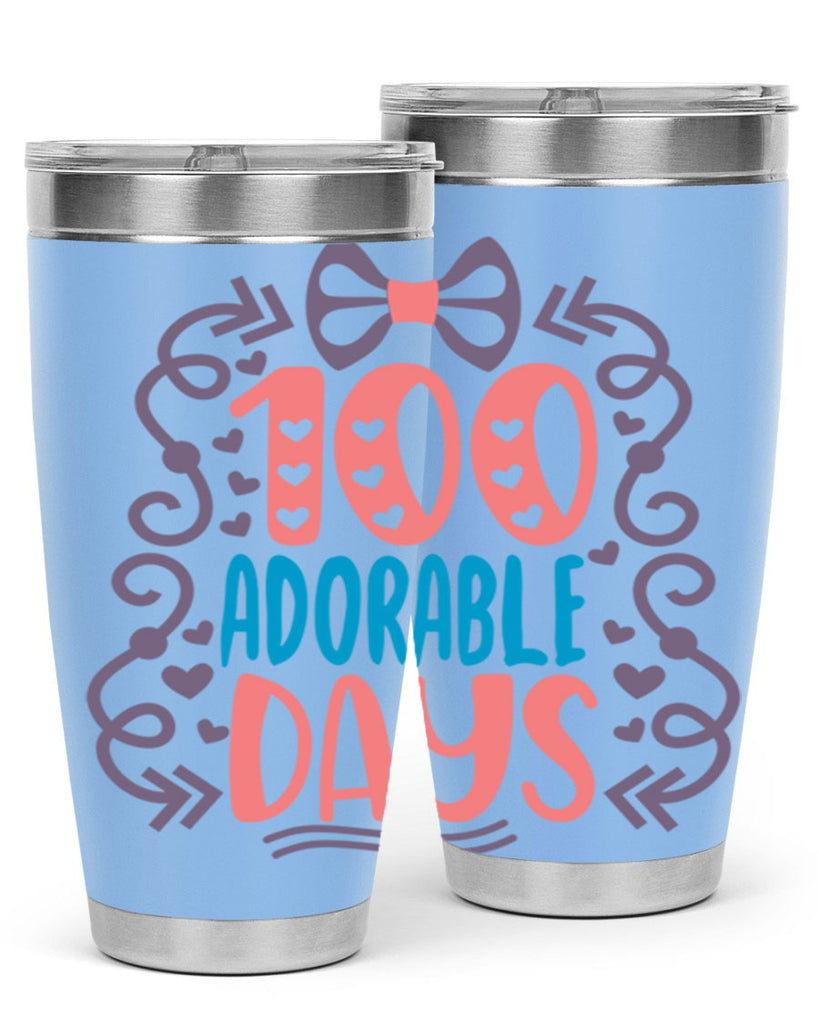 1 100 adorable days 17#- 100 days of school- Tumbler