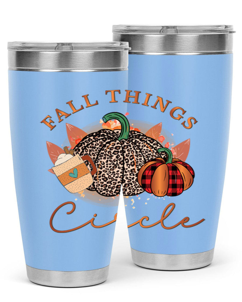 Fall Things Circle 133#- fall- Tumbler