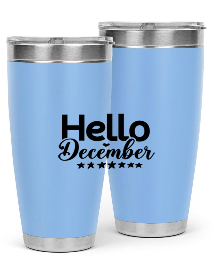 Hello December 156#- winter- Tumbler