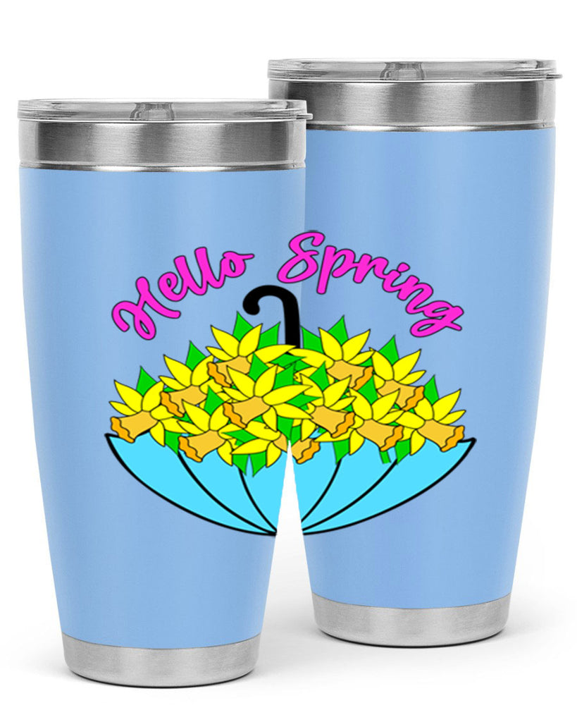 Hello Spring Umbrella Daffodils207#- spring- Tumbler
