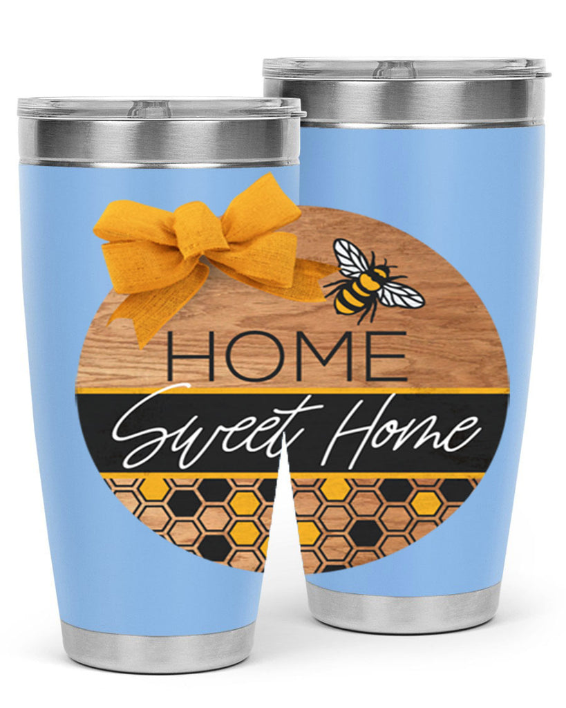 Home Sweet Home Bee and hive pattern Mockup242#- spring- Tumbler