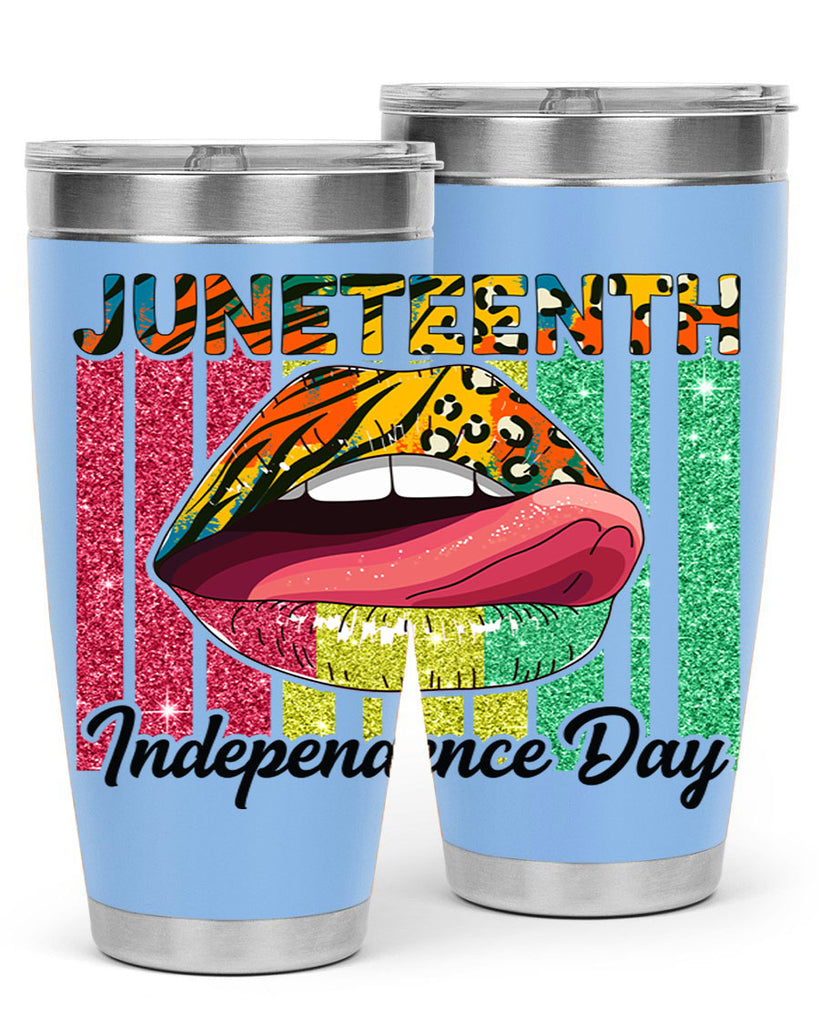 Juneteenth Independence Day Sexy Lip Png 11#- Juneteenth- tumbler