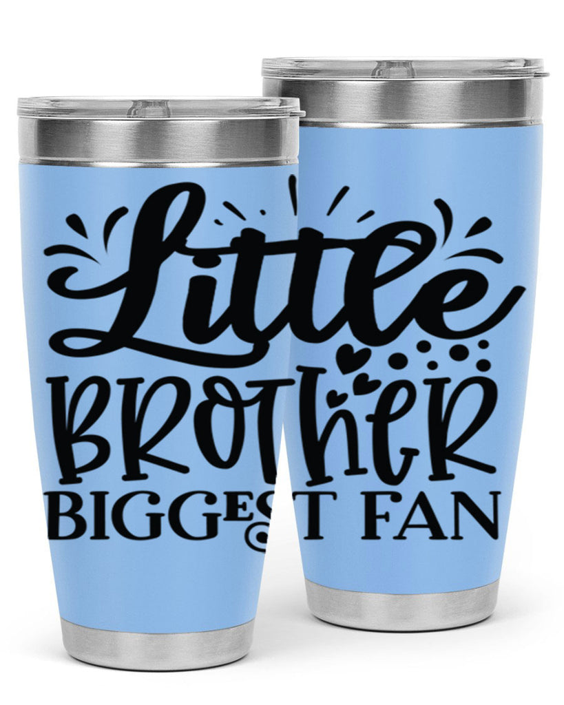 Little Brother Biggest Fan 2056#- baseball- Tumbler