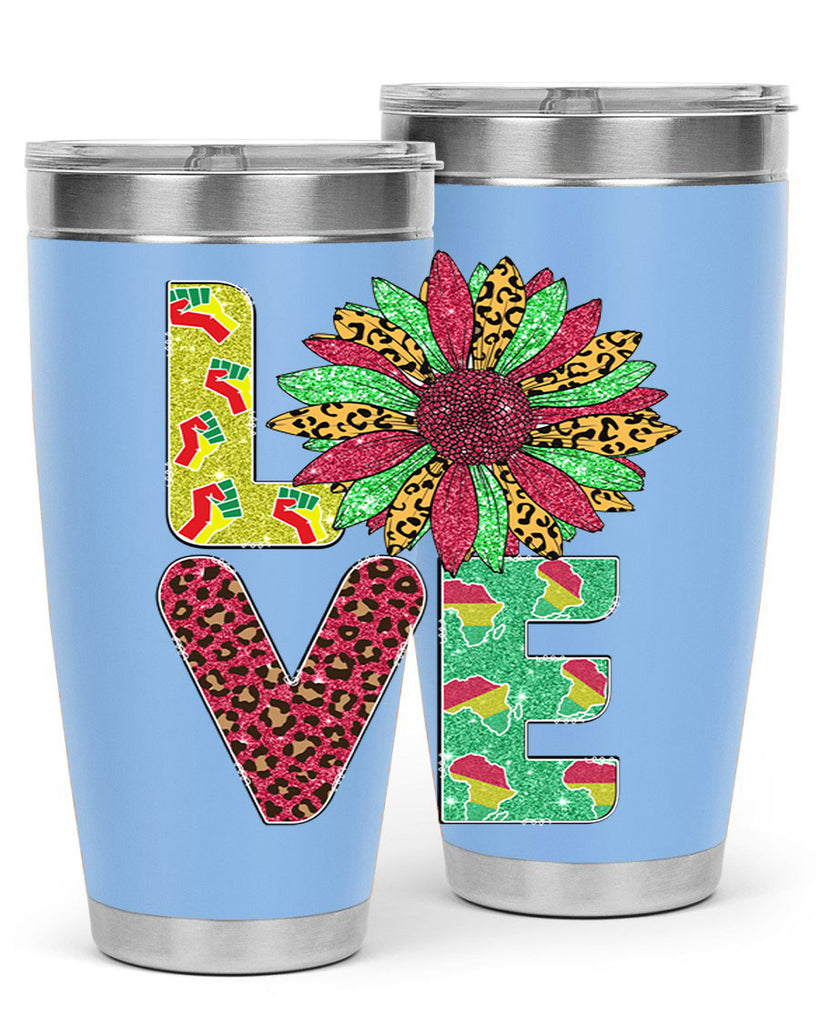 Love Juneteenth Day Fist Sunflower Png 7#- Juneteenth- tumbler