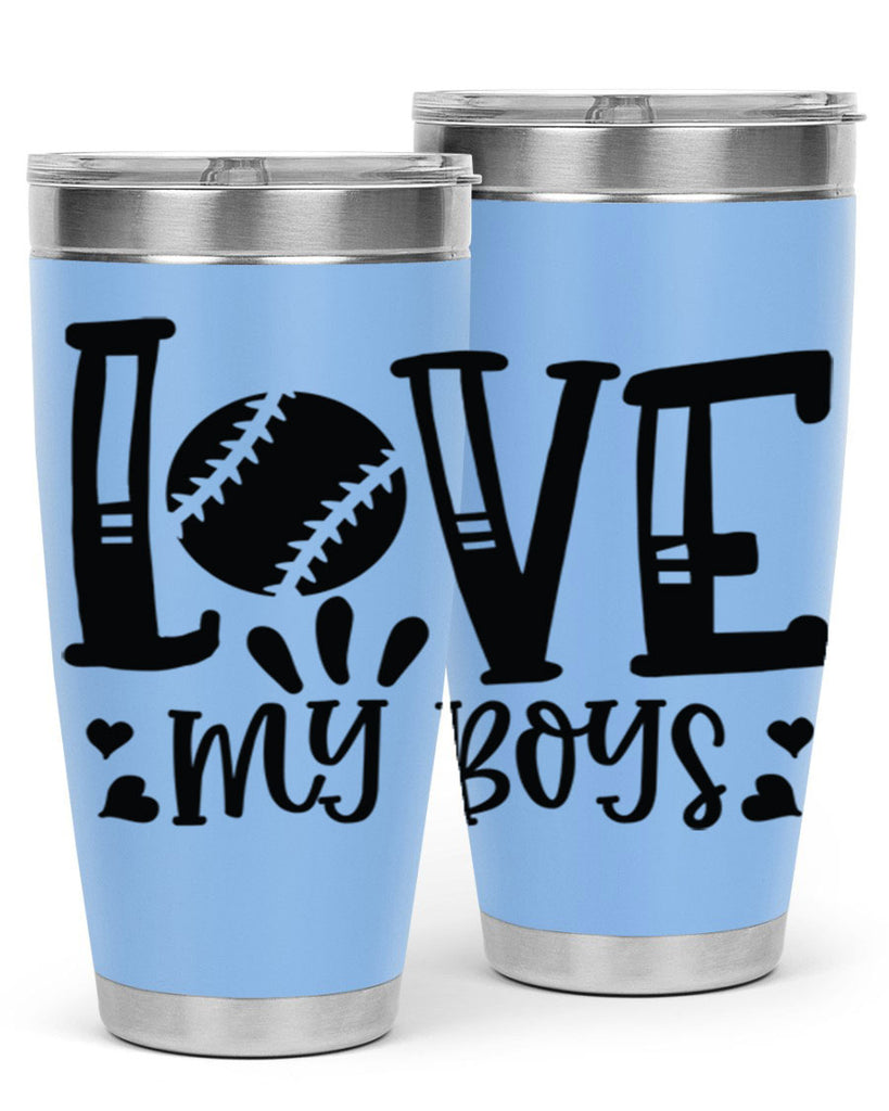 Love My Boys 2053#- baseball- Tumbler