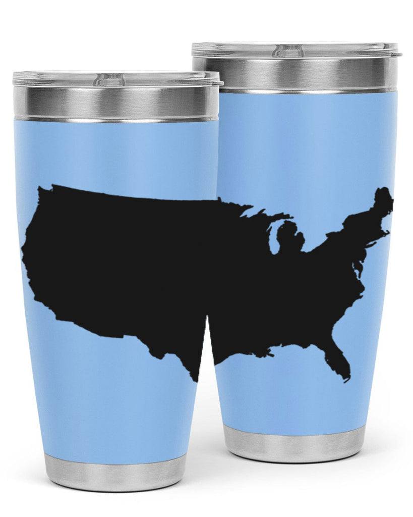 USA Solid Map Style 76#- Fourt Of July- Tumbler