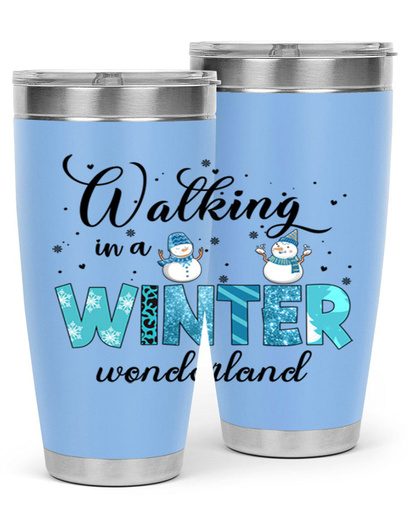 Walking in a winter wonderland 443#- winter- Tumbler